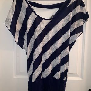 Lace stripped shirt